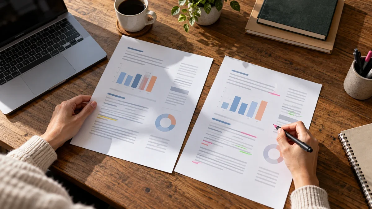 Illustration : Comparaison de deux versions de documents