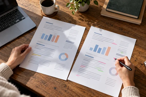 Illustration : Comparaison de deux versions de documents
